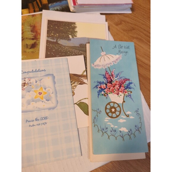 Vintage Greeting Card Lot Unused Envelopes 50 Cards Assorted Envelopes - Picture 4 of 14